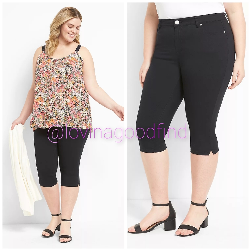 Lane Bryant Black Slim Fit Pedal Pant NWT sz 22